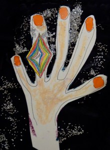 the chooba diamond- drawing by Julie Seyler