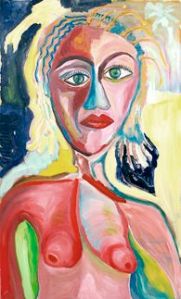 Is she beautiful? Oil on canvas. Julie Seyler