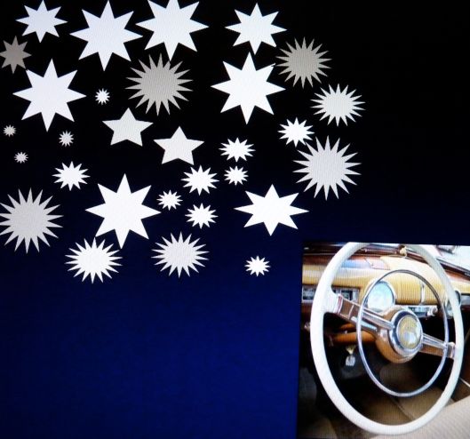 a Ford under a galaxy of stars