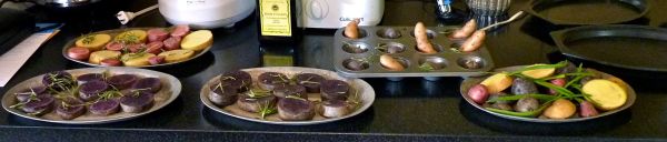 potatoes prepared for oven
