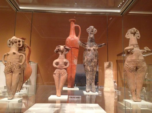 Five terracotta statues from Cyprus 1450-1200 BC