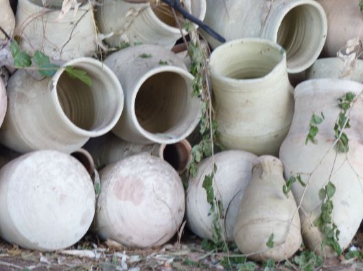 Earthenware seen on the road to Abydos, Egypt. 2009.  