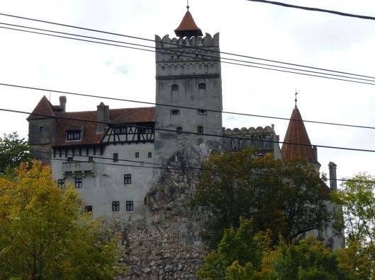 Looking up at Bran Castle