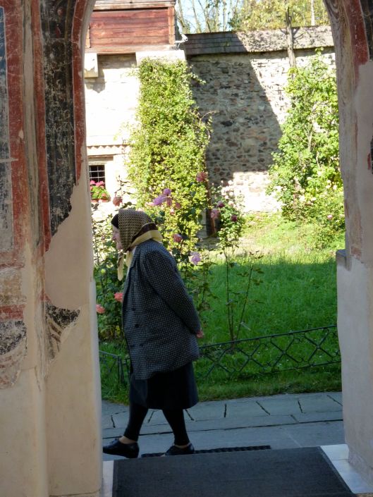 Woman at Moldavita Monastery