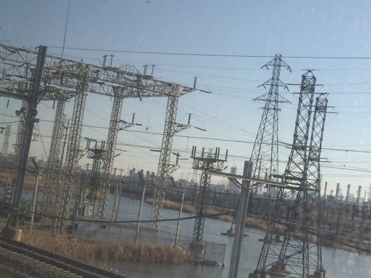 heading into the city.